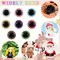 120pcs 18mm Glitter Safety Eyes with Washers & Spacers – Plastic Craft Eyes for Amigurumi, Crochet Dolls, Stuffed Animals & DIY Christmas Decorations (8 Colors)